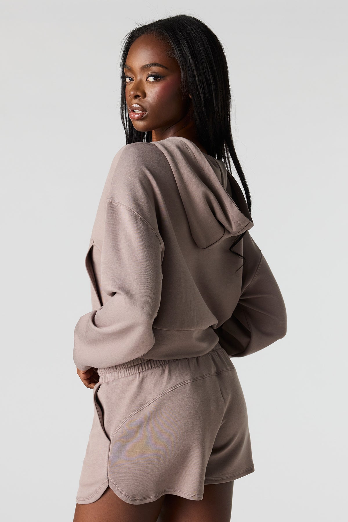 Alt View 2. U/A Scuba Zip Hoodie - Taupe