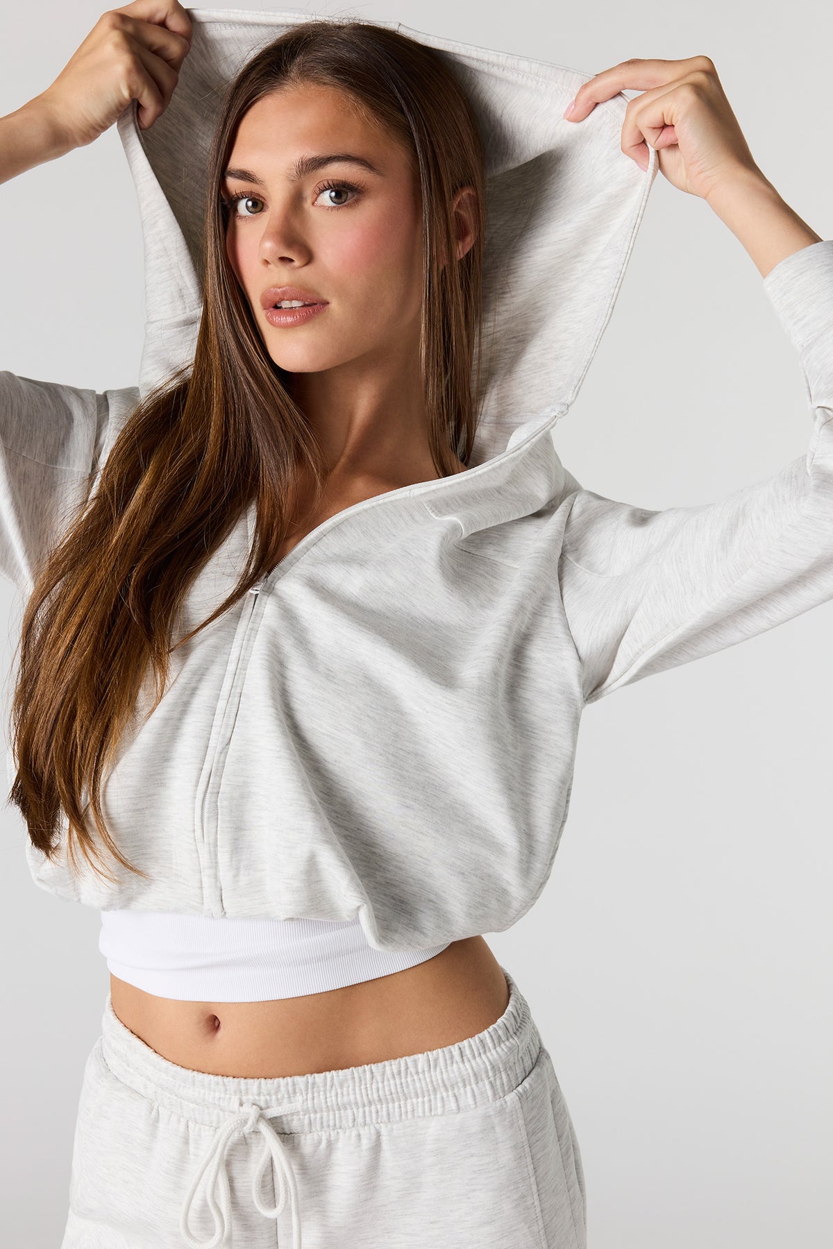 Alt View 4. Active Scuba Zip Hoodie - Light Grey