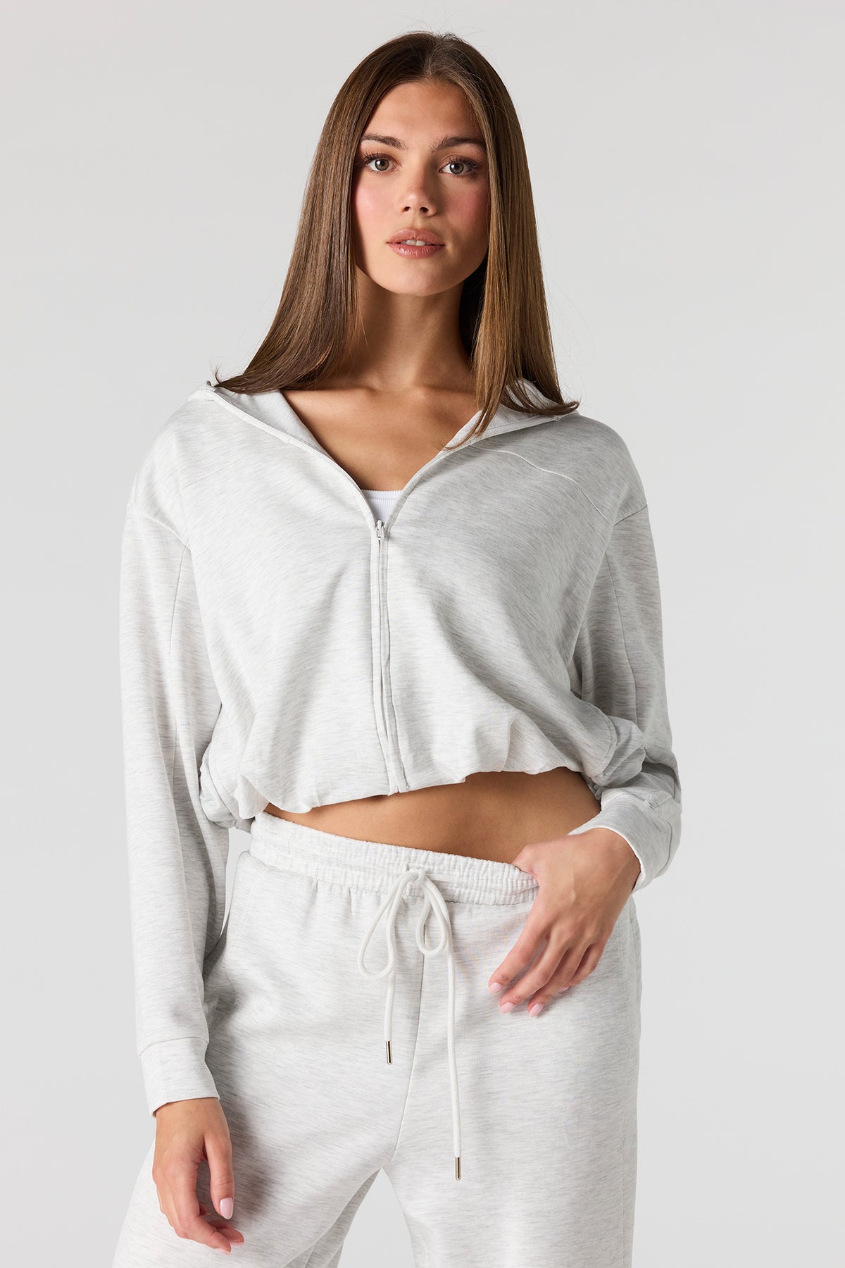 Active Scuba Zip Hoodie - Light Grey