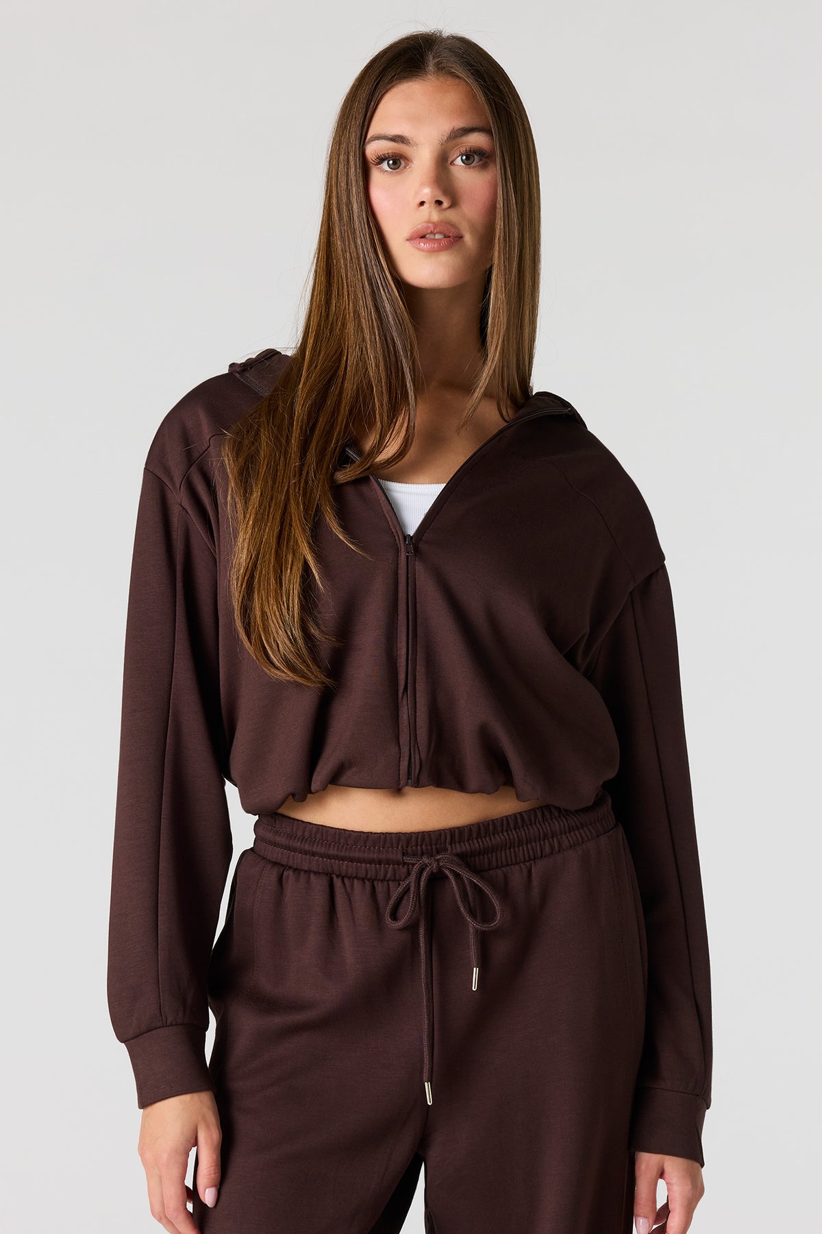 Alt View 4. Active Scuba Zip Hoodie - Brown