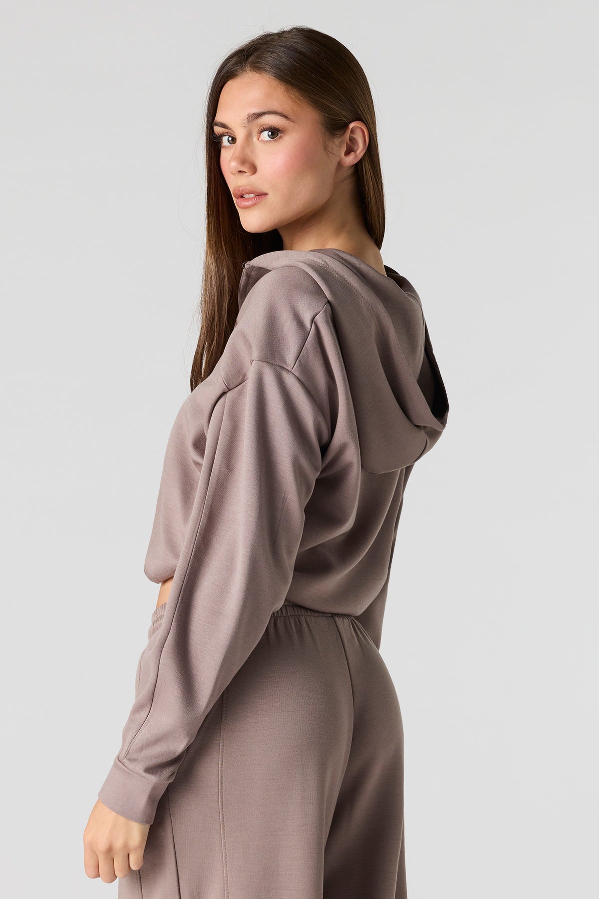Alt View 2. Active Scuba Zip Hoodie - Taupe
