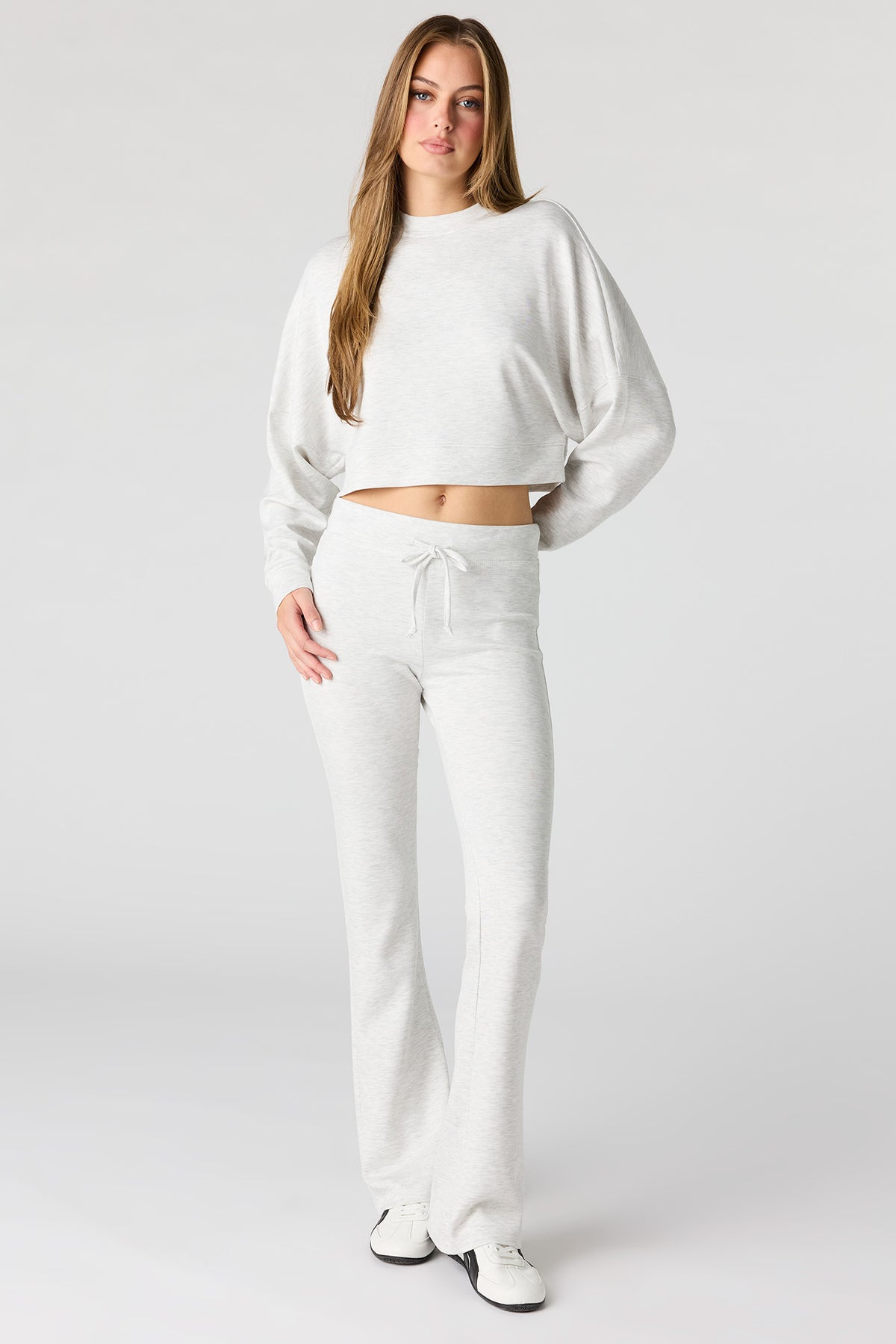 Sommer Ray Scuba Flare Pant - Heather Grey
