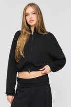 U/A Bubble Hem Zip Sweatshirt