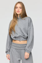 U/A Bubble Hem Zip Sweatshirt
