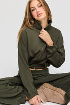 U/A Bubble Hem Zip Sweatshirt