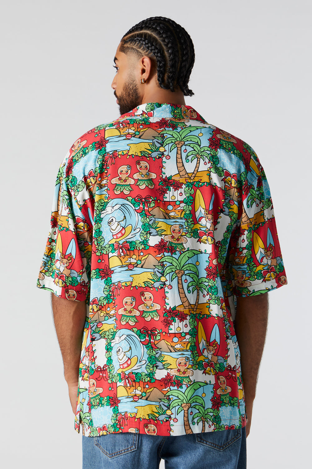 Tropical Gingerbread Print Button-Up Top Tropical Gingerbread Print Button-Up Top 2