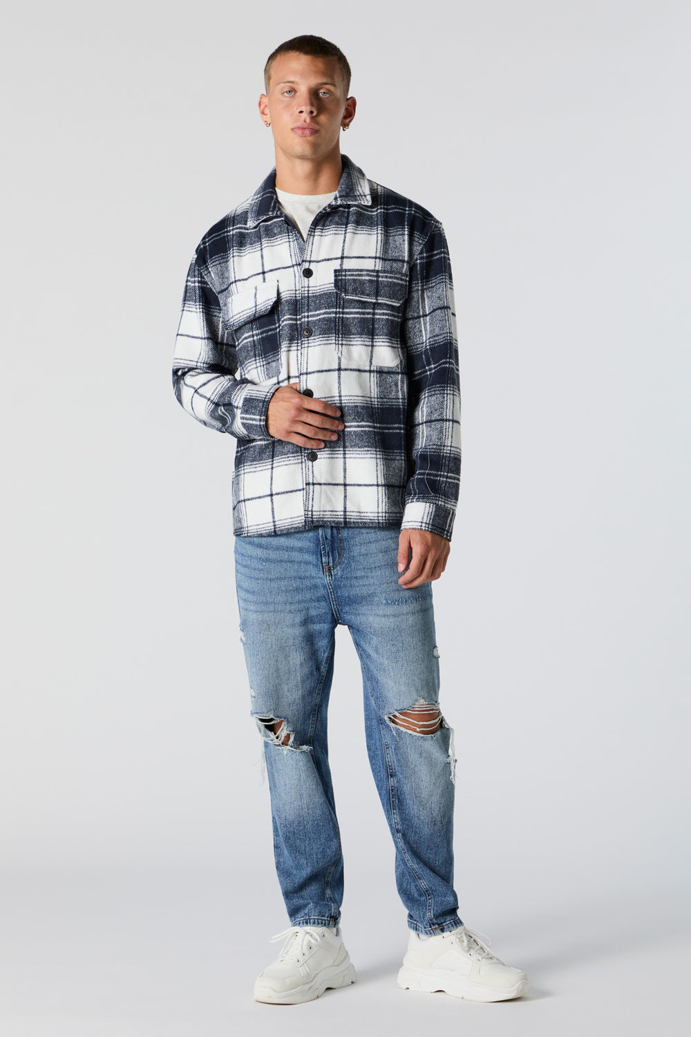 Plaid Collared Shacket Plaid Collared Shacket 7