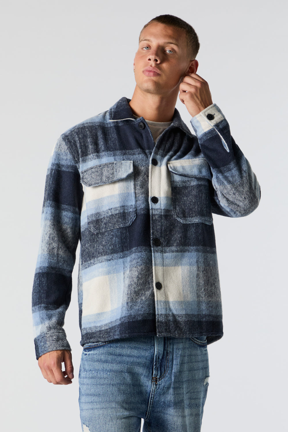 Plaid Collared Shacket Plaid Collared Shacket 8