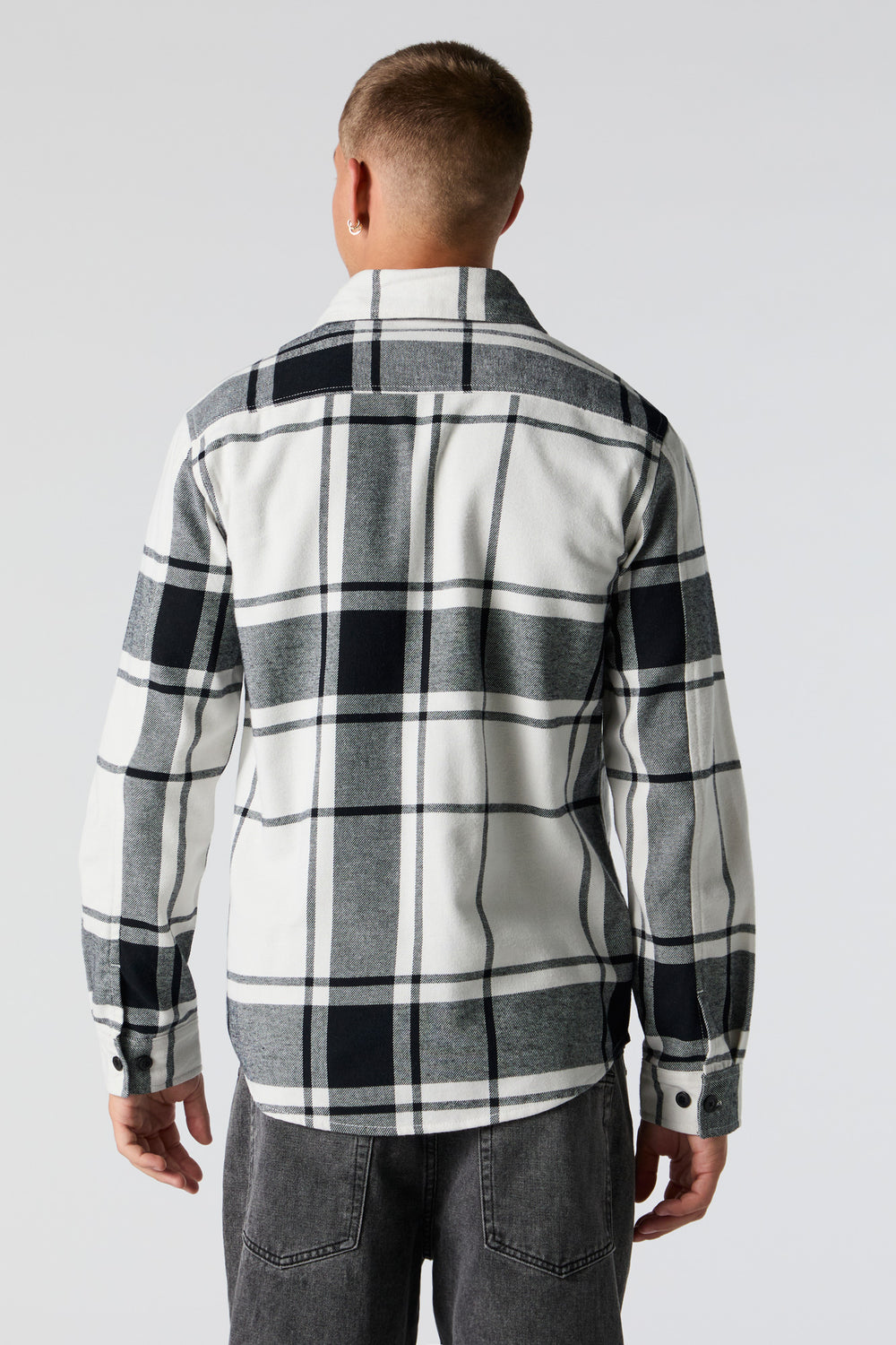 Plaid Hooded Flannel Long Sleeve Top Plaid Hooded Flannel Long Sleeve Top 9