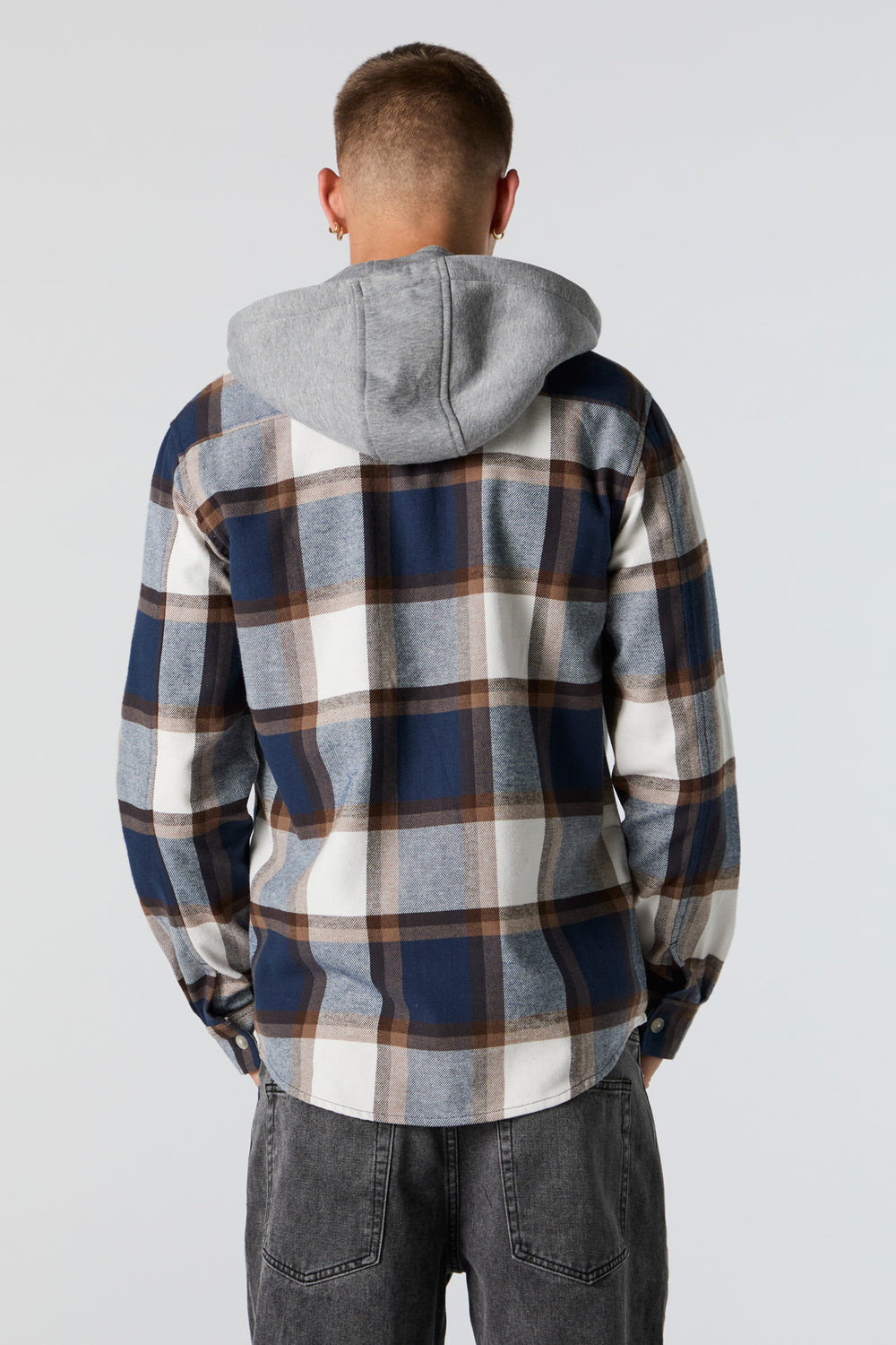 Plaid Hooded Flannel Long Sleeve Top Plaid Hooded Flannel Long Sleeve Top 17