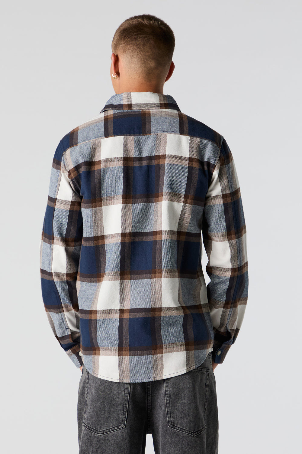 Plaid Hooded Flannel Long Sleeve Top Plaid Hooded Flannel Long Sleeve Top 19