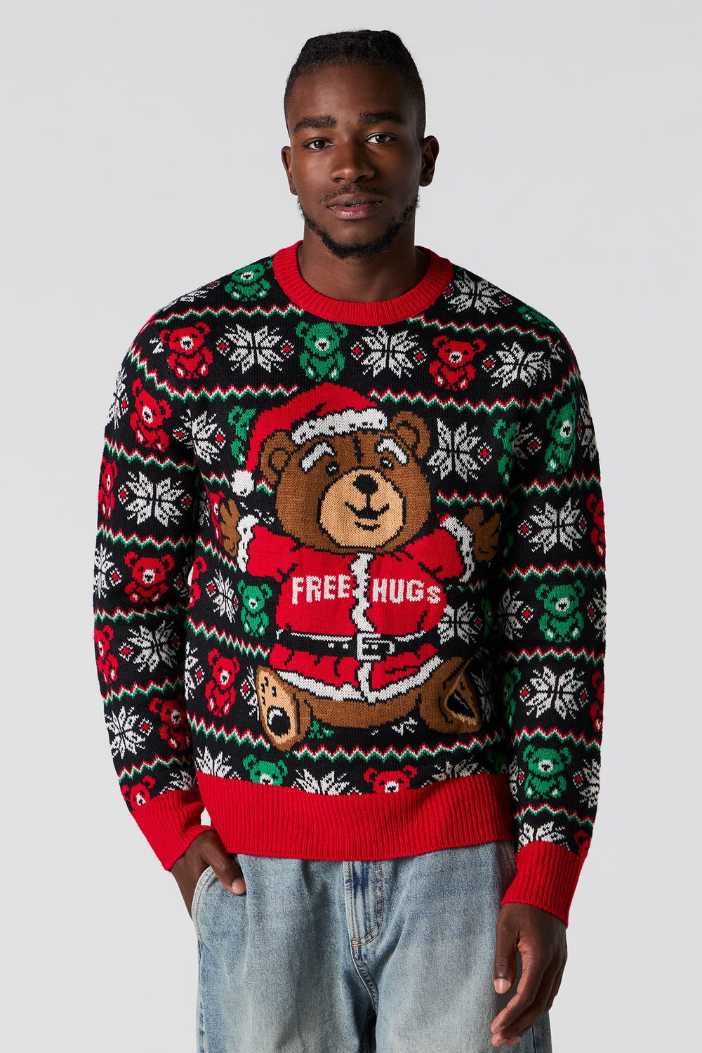 Bear Hugs Jacquard Knit Ugly Christmas Sweater Bear Hugs Jacquard Knit Ugly Christmas Sweater 1