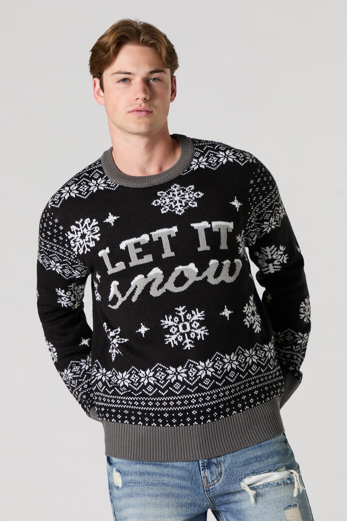 Let It Snow Light Up Ugly Christmas Sweater