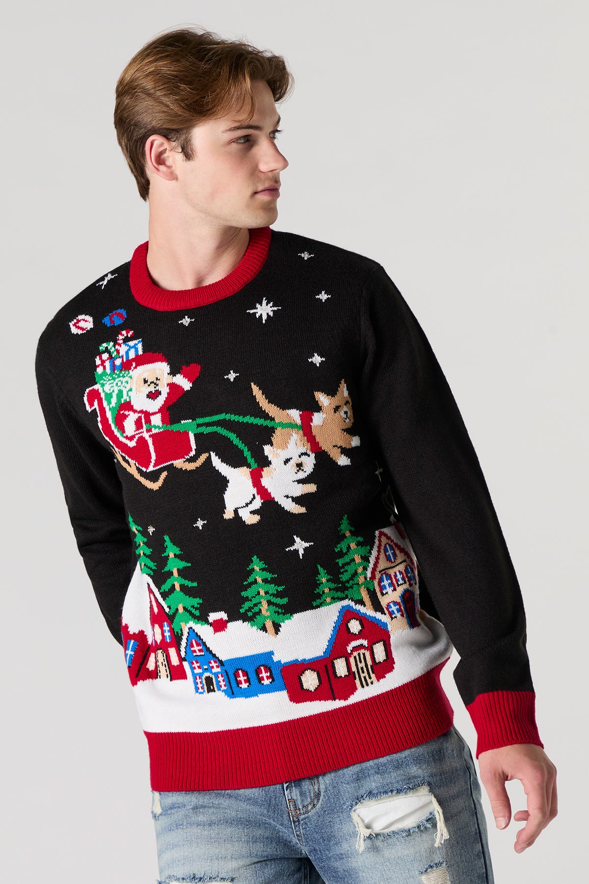 Starry Night Light Up Ugly Christmas Sweater