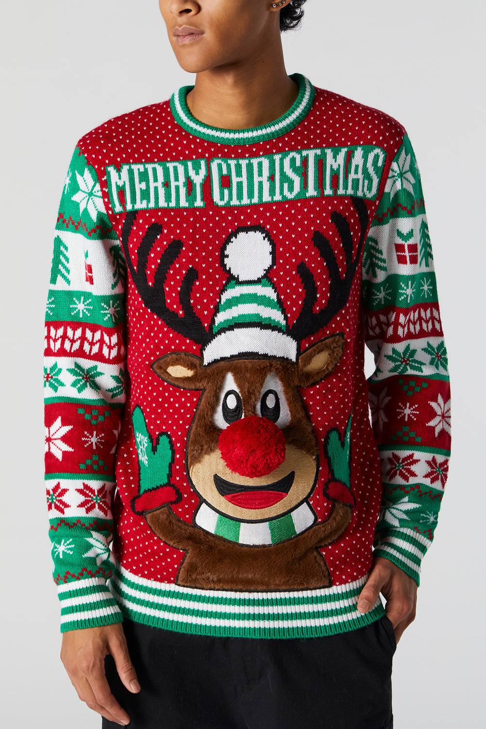 Furry Rudolph Ugly Xmas Sweater Furry Rudolph Ugly Xmas Sweater 4