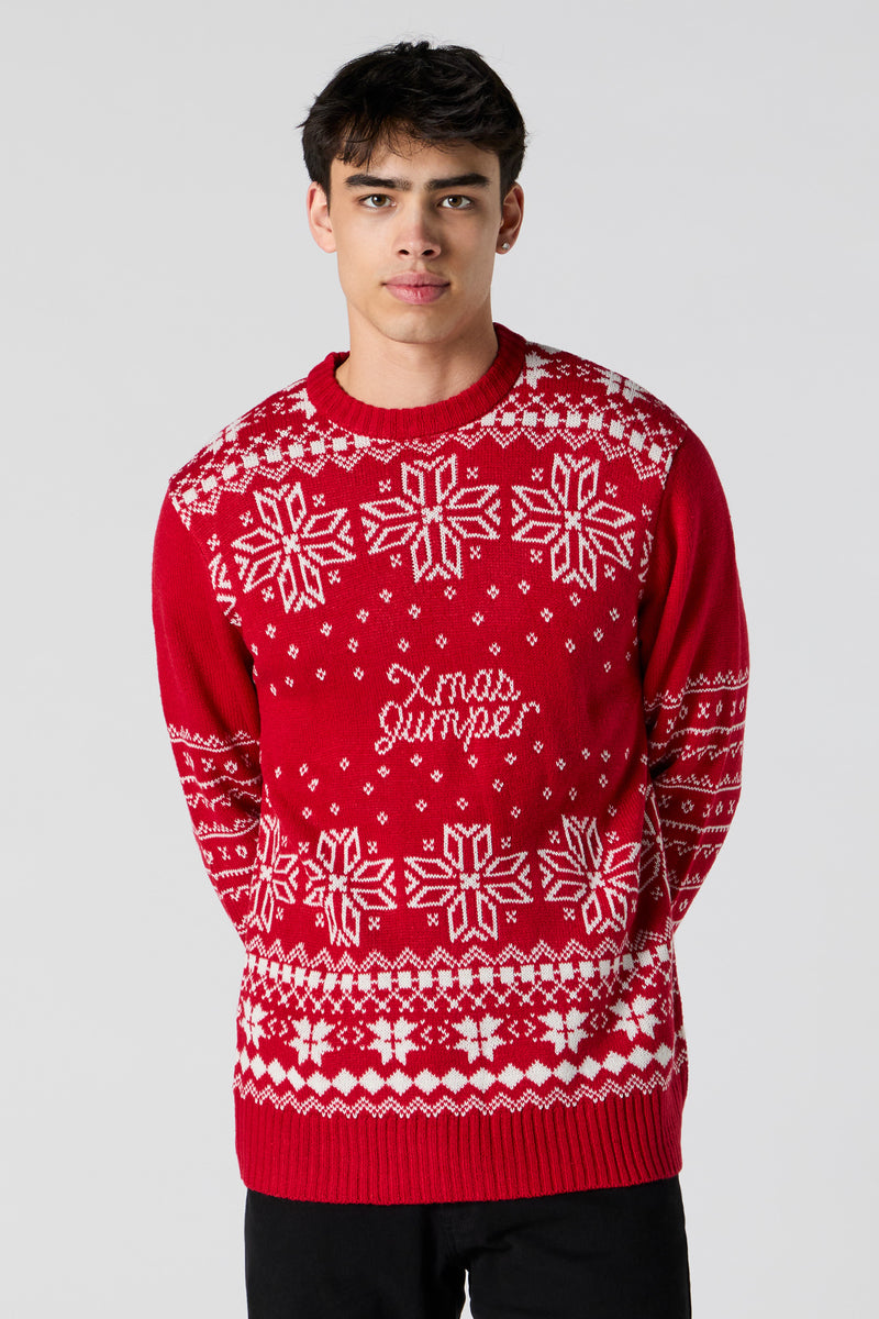 Xmas Jumper Jacquard Knit Christmas Sweater