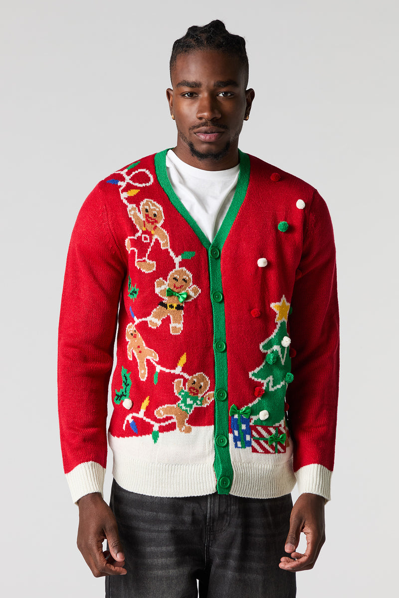 Gingerbread Ugly Christmas Cardigan