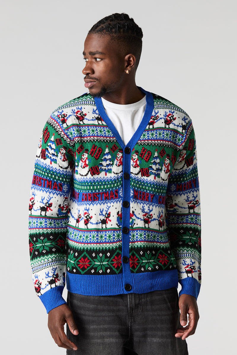 Snowman Fair Isle Ugly Christmas Sweater