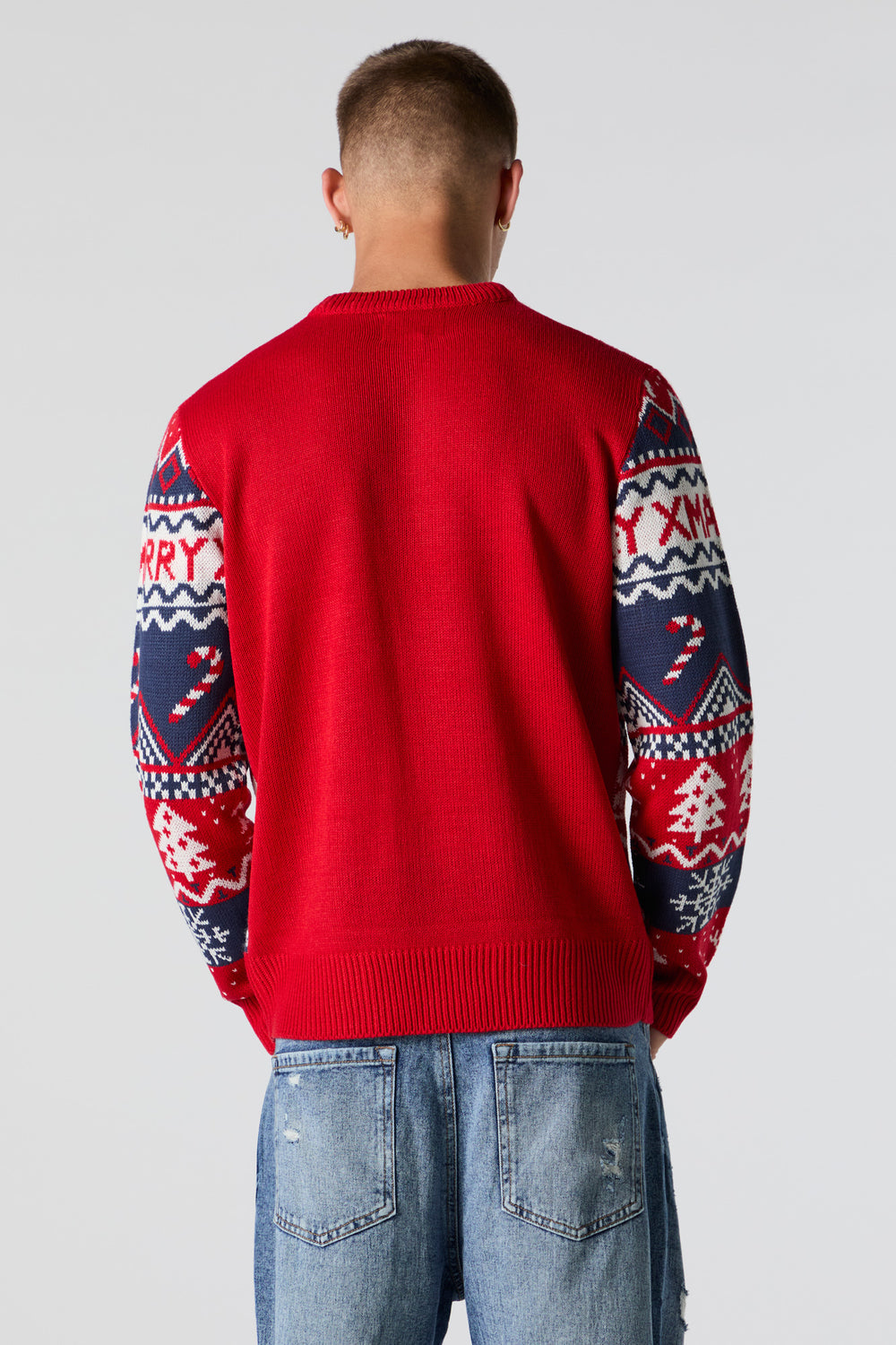 Merry Xmas Fairisle Jacquard Knit Christmas Sweater Merry Xmas Fairisle Jacquard Knit Christmas Sweater 2