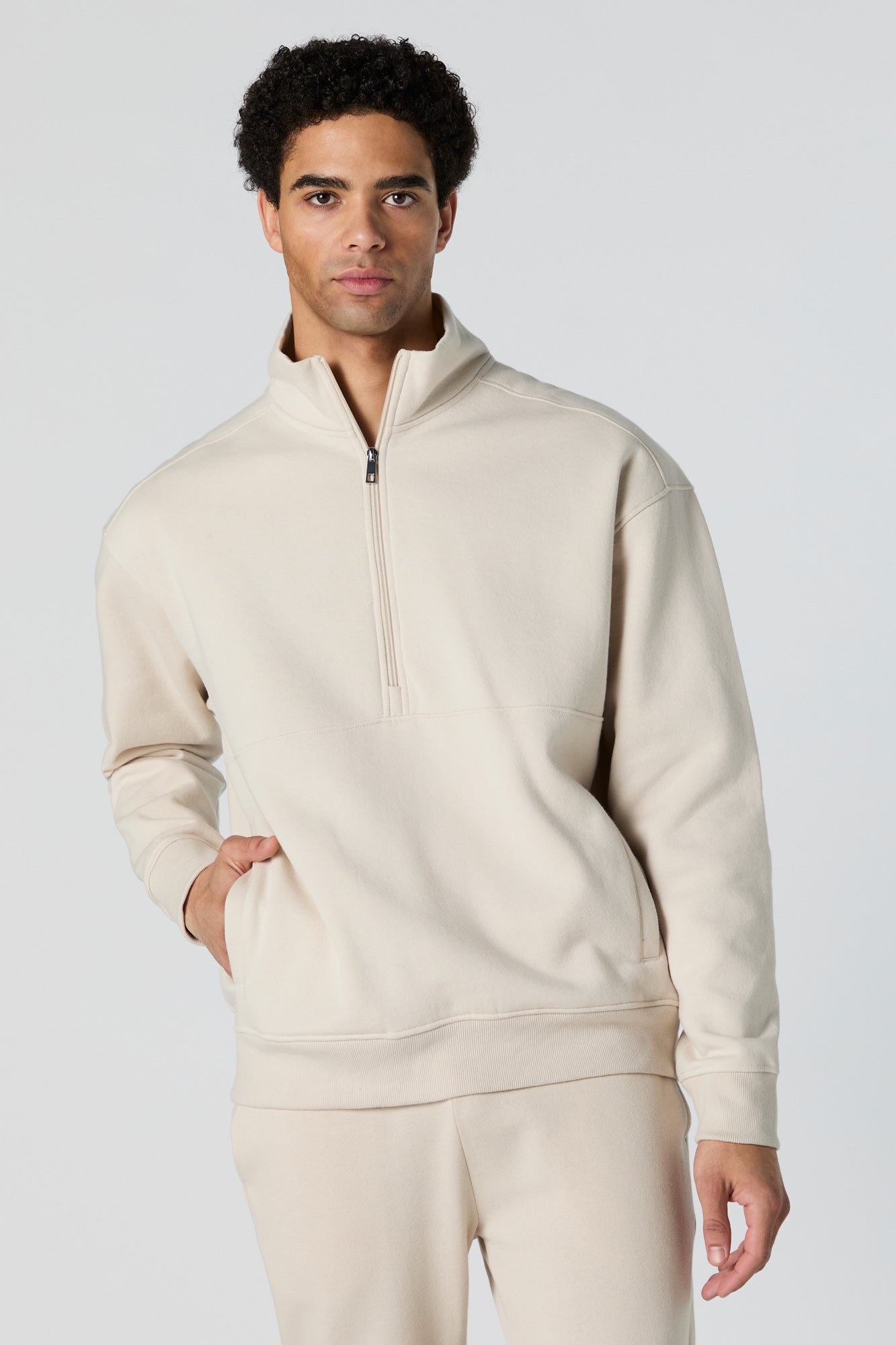 Fleece Quarter Zip Sweatshirt