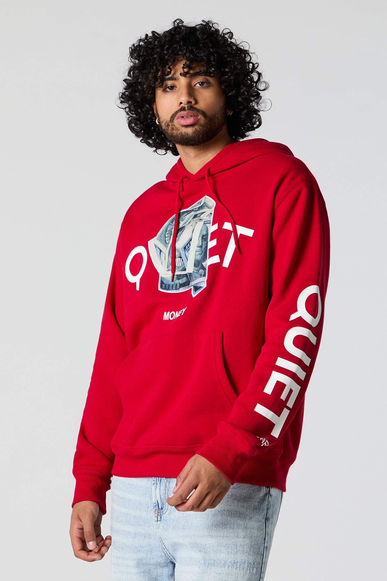 Quiet Money Embroidered Fleece Hoodie