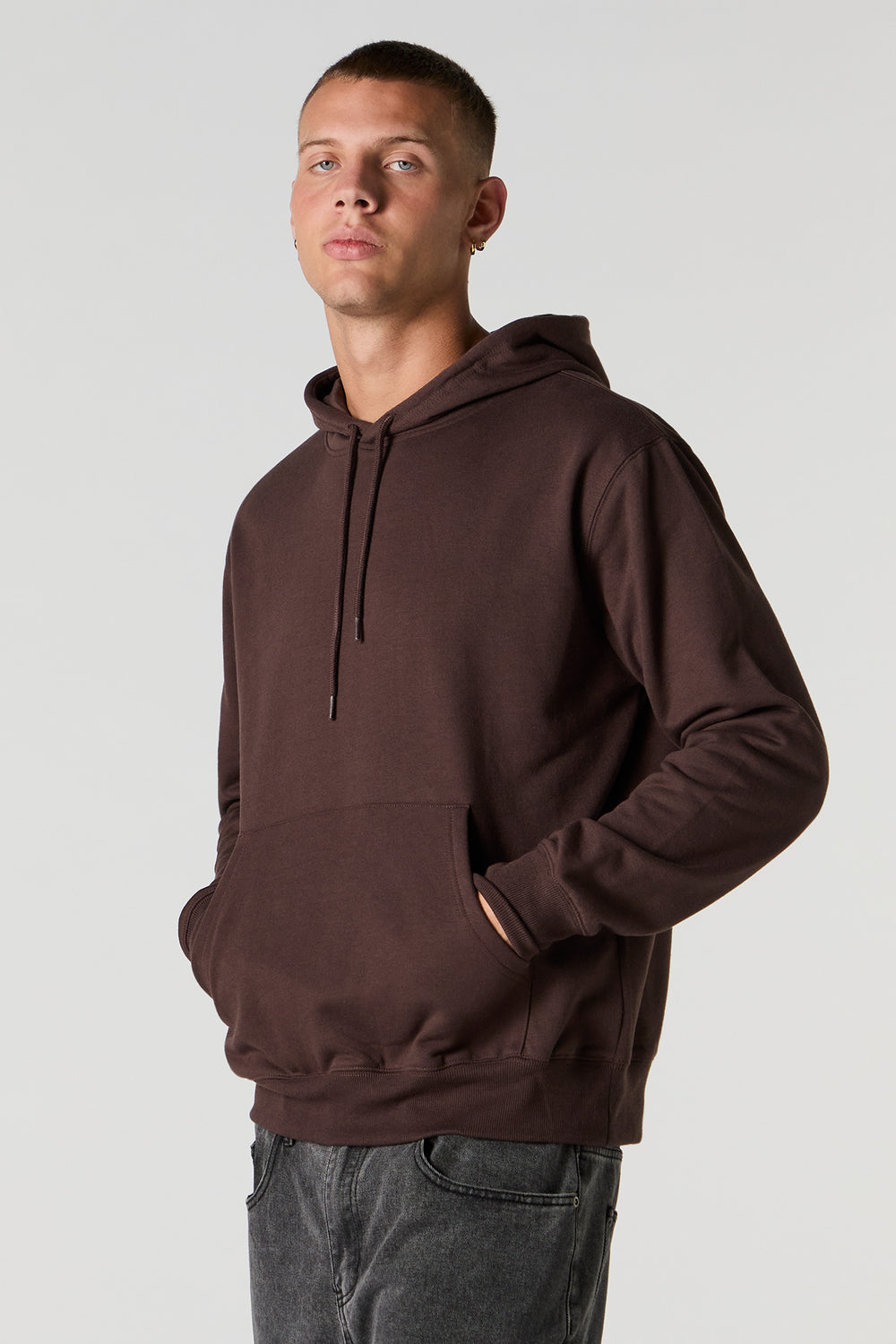 Solid Fleece Drawstring Hoodie Solid Fleece Drawstring Hoodie 19