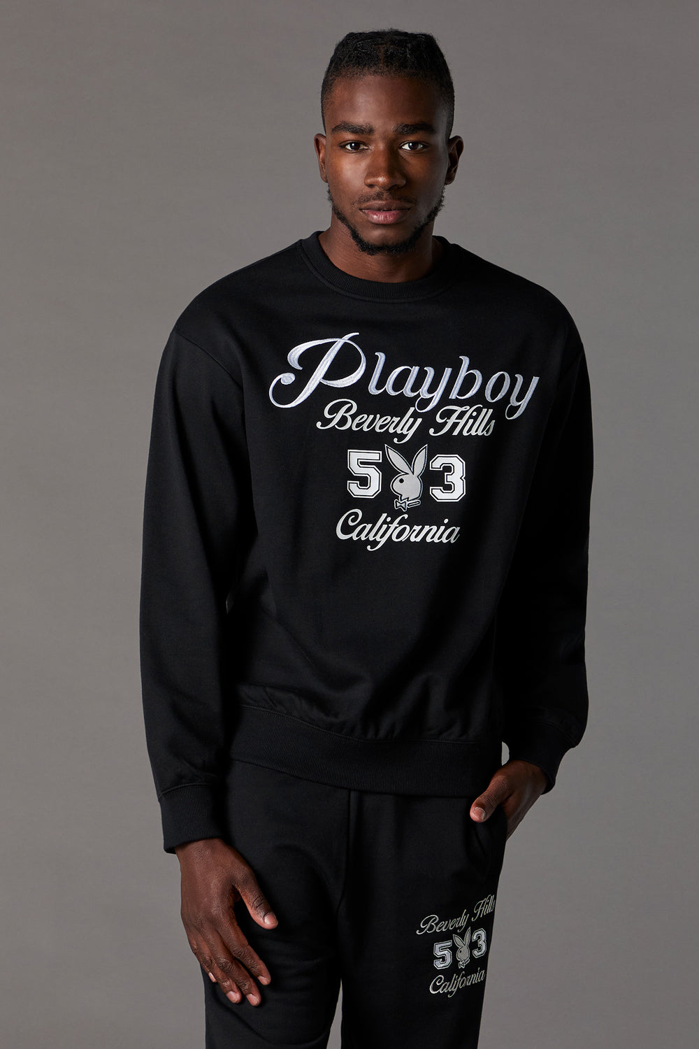 Playboy Embroidered Fleece Sweatshirt Playboy Embroidered Fleece Sweatshirt 4