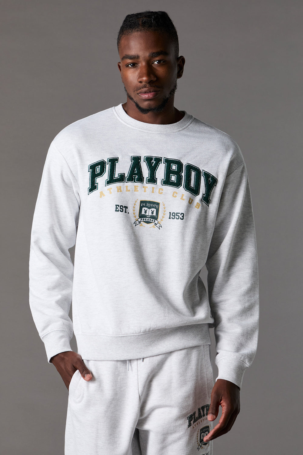 Playboy Embroidered Fleece Sweatshirt Playboy Embroidered Fleece Sweatshirt 1