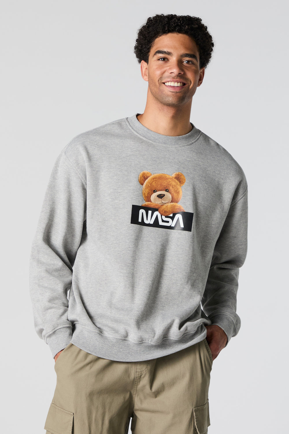 NASA Teddy Graphic Fleece Sweatshirt NASA Teddy Graphic Fleece Sweatshirt 1