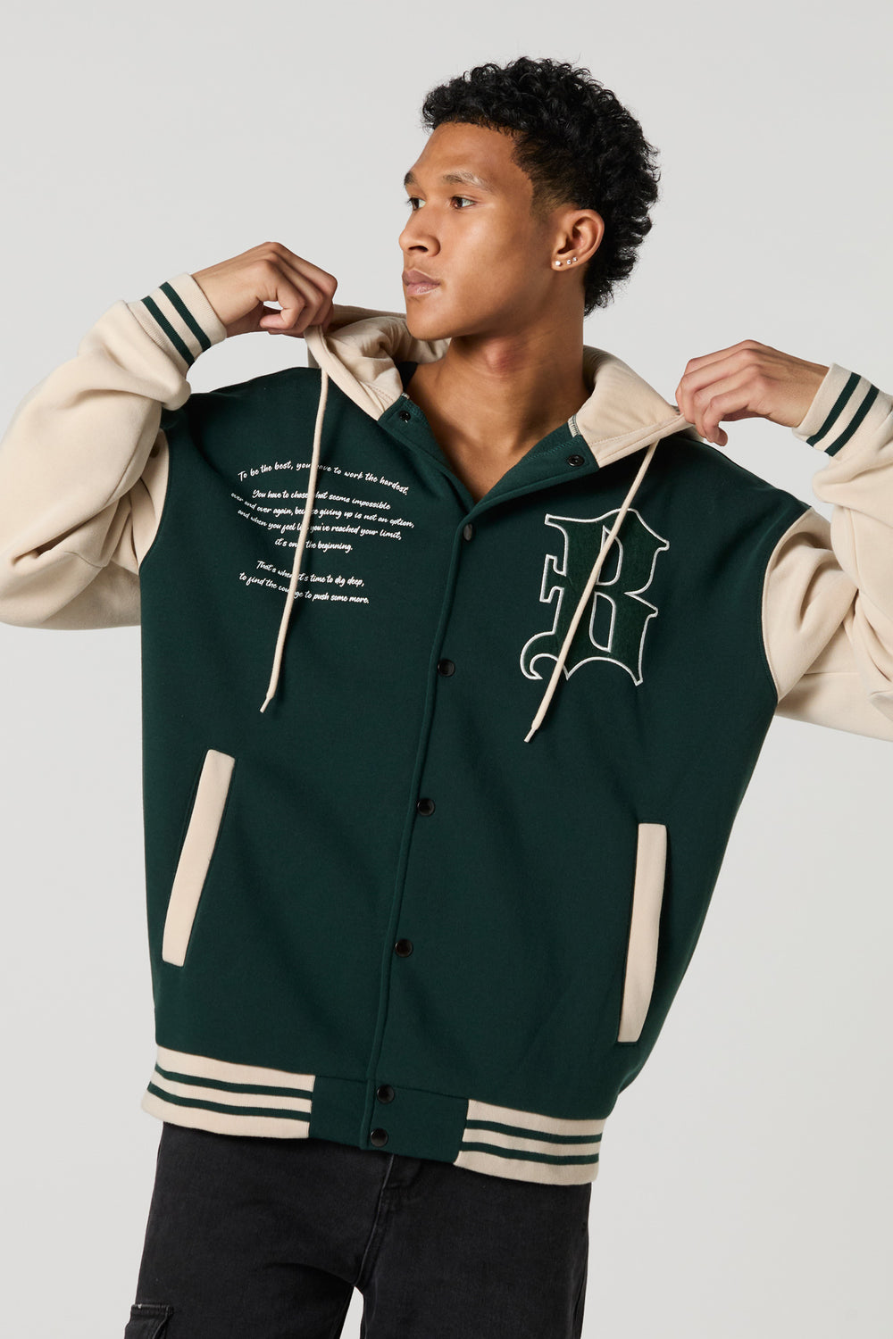 Embroidered Varsity Fleece Jacket Embroidered Varsity Fleece Jacket 8