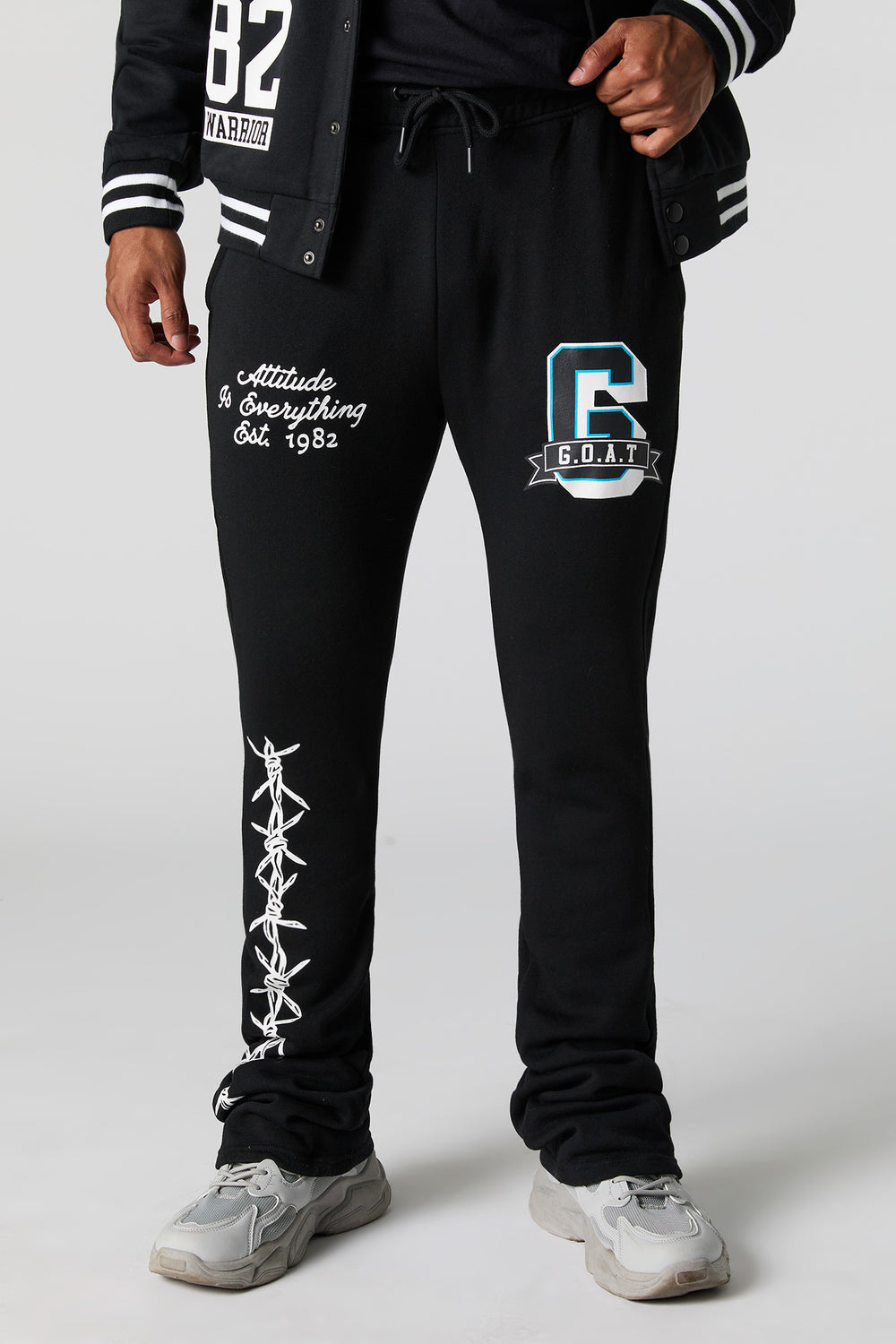 Graphic Fleece Open Bottom Jogger Graphic Fleece Open Bottom Jogger 6