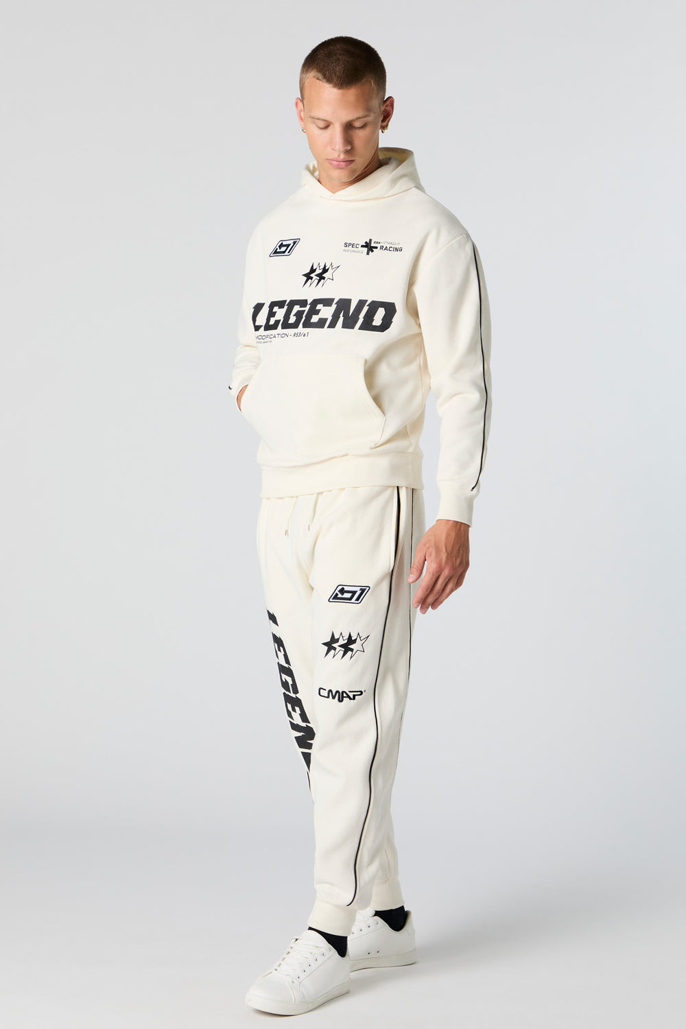 Racing Legend Embroidered Graphic Fleece Jogger Racing Legend Embroidered Graphic Fleece Jogger 1