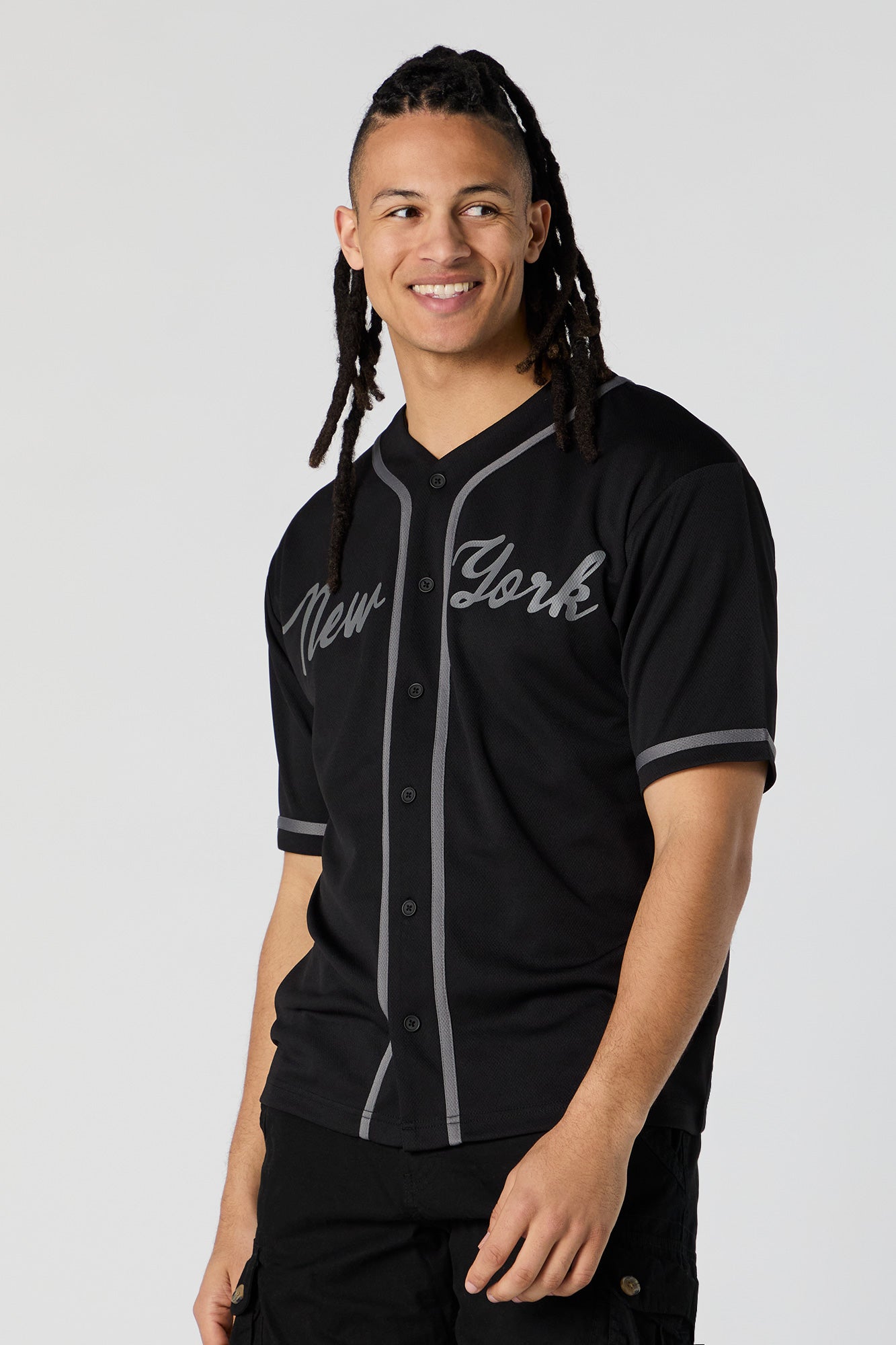 New York Graphic Mesh Baseball Jersey Charlotte Russe