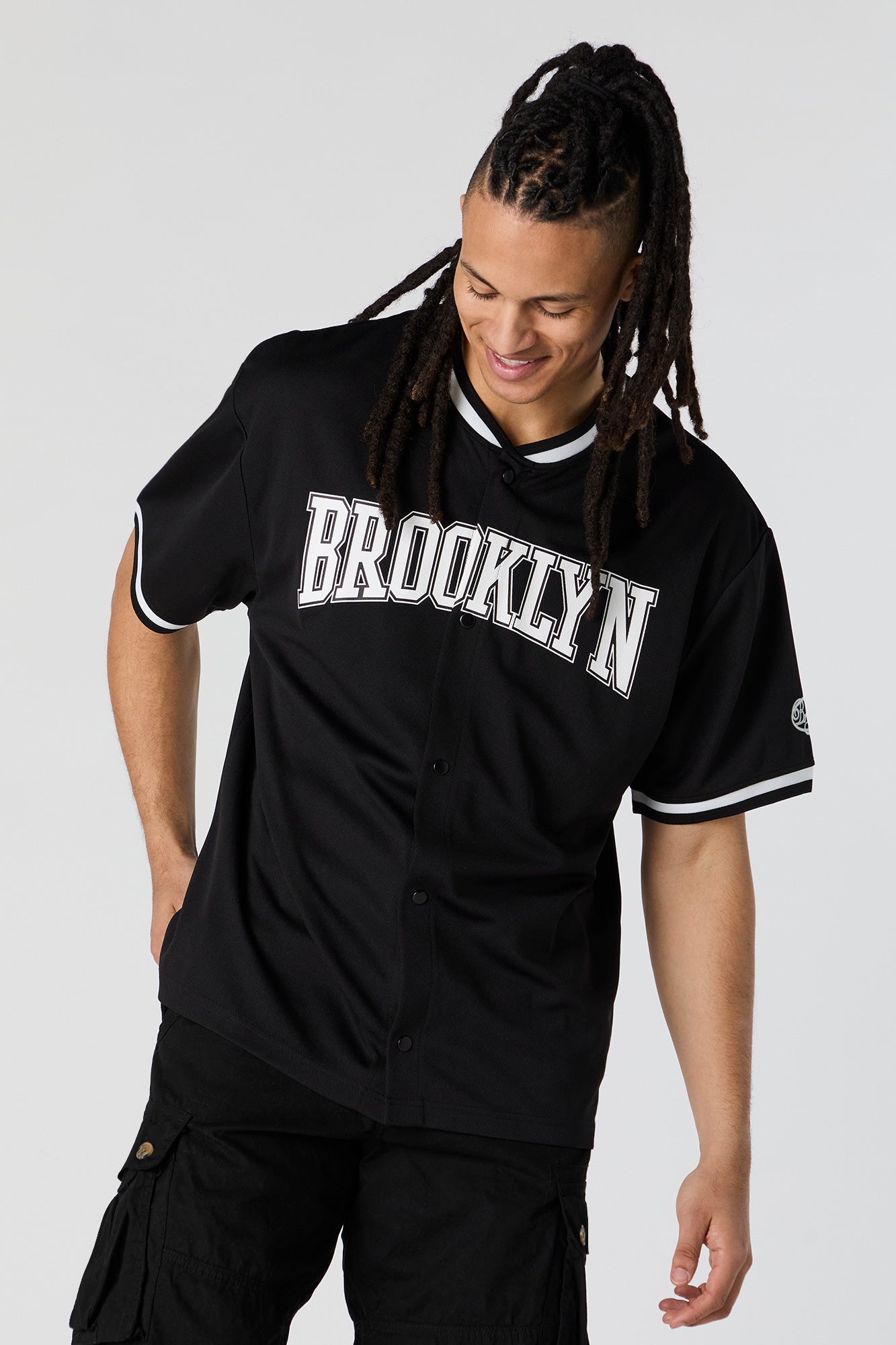 Brooklyn Graphic Mesh Baseball Jersey