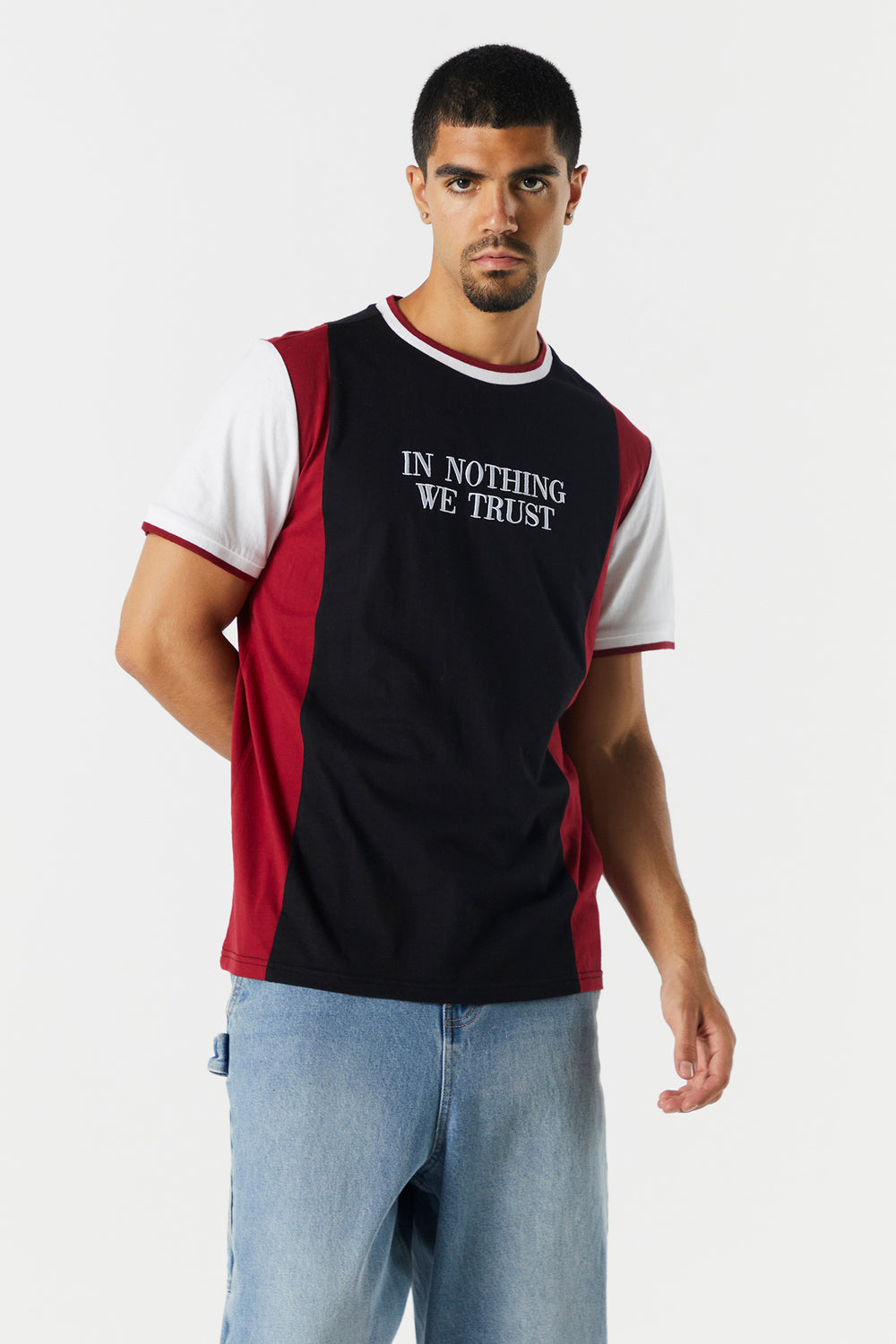 In Nothing We Trust Embroidered T-Shirt In Nothing We Trust Embroidered T-Shirt 1