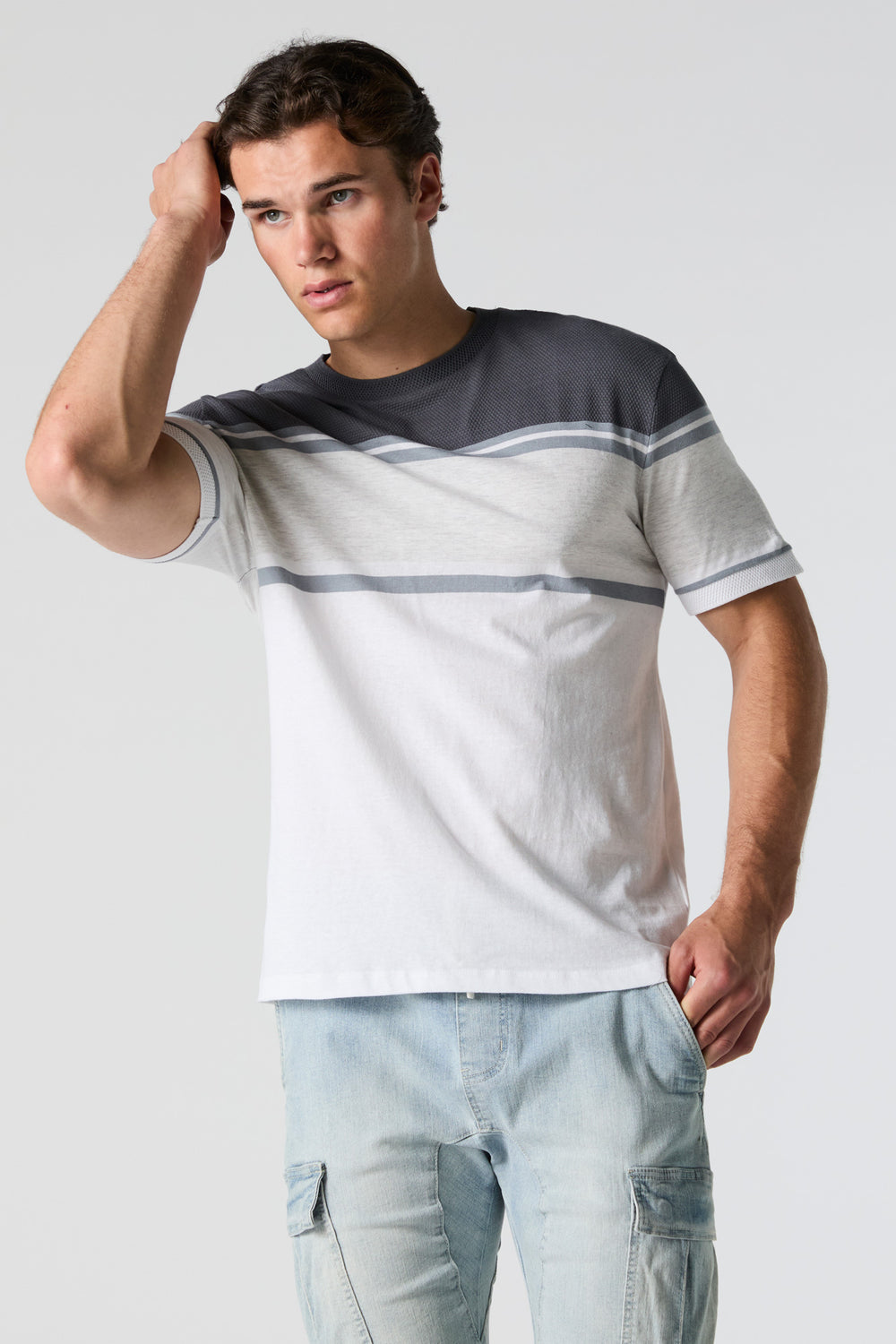 Colourblock Striped T-Shirt Colourblock Striped T-Shirt 4