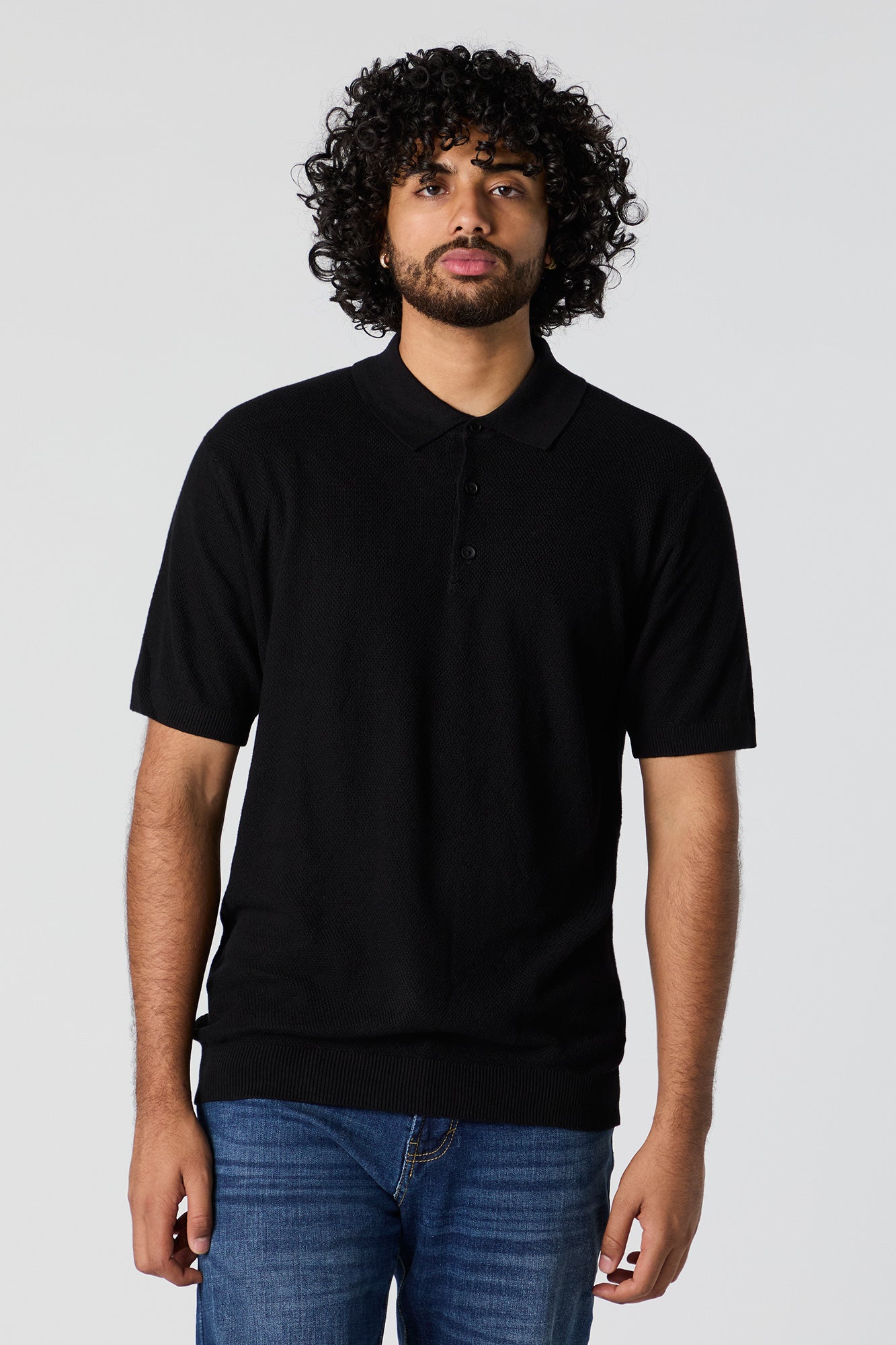 Textured Polo T-Shirt