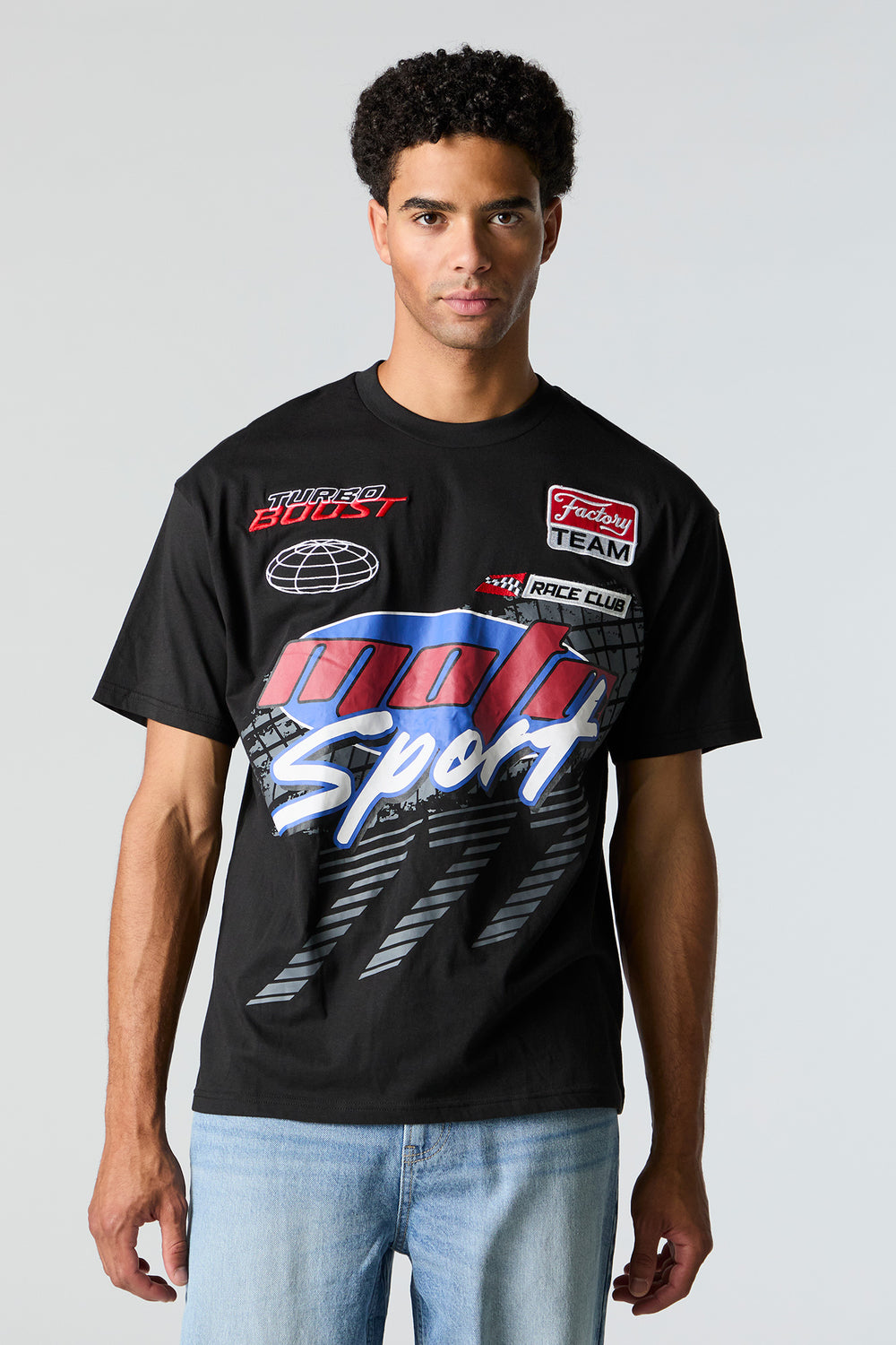 Racer Embroidered Graphic T-Shirt Racer Embroidered Graphic T-Shirt 4