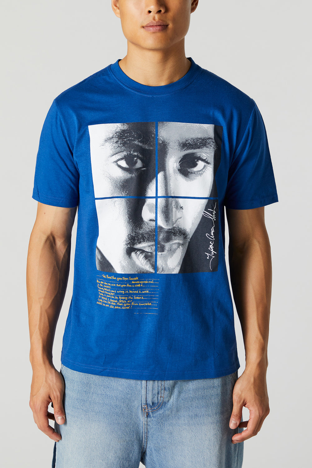 Blue Tupac Graphic T-Shirt Blue Tupac Graphic T-Shirt 5