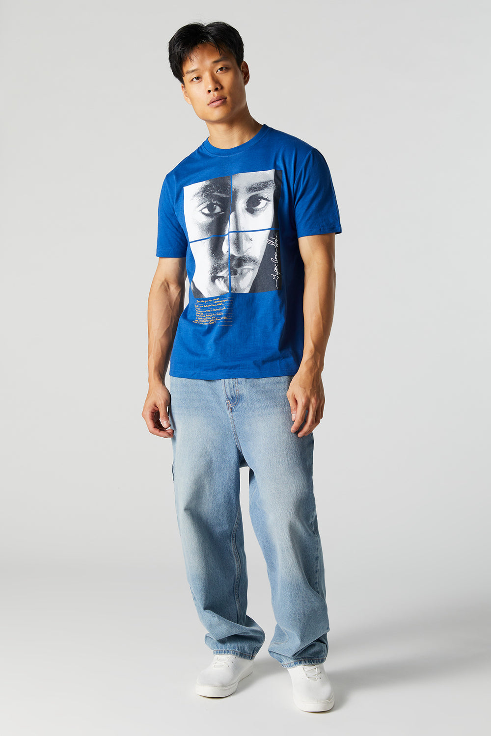 Blue Tupac Graphic T-Shirt Blue Tupac Graphic T-Shirt 7