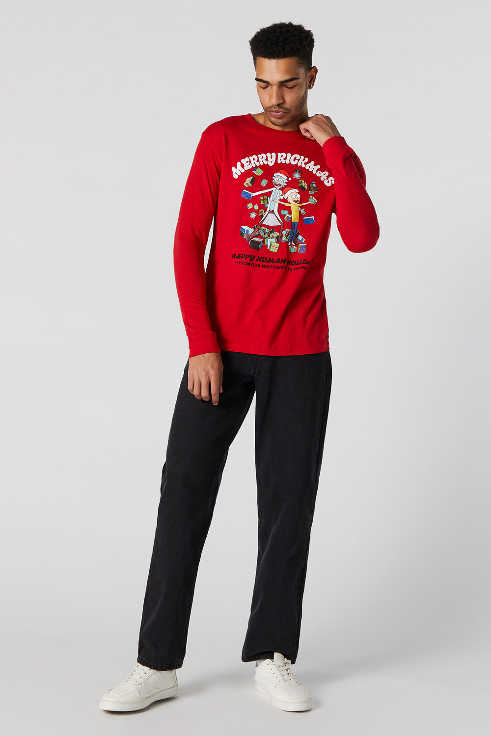 Merry Rickmas Graphic Long Sleeve Xmas Top Merry Rickmas Graphic Long Sleeve Xmas Top 3
