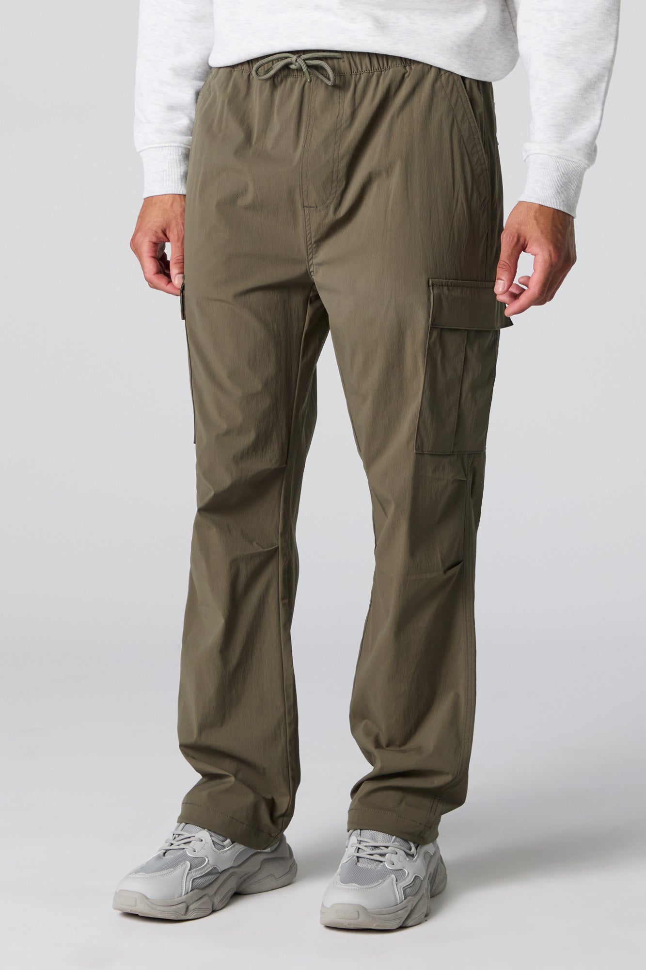 Nylon Straight Leg Cargo Pant