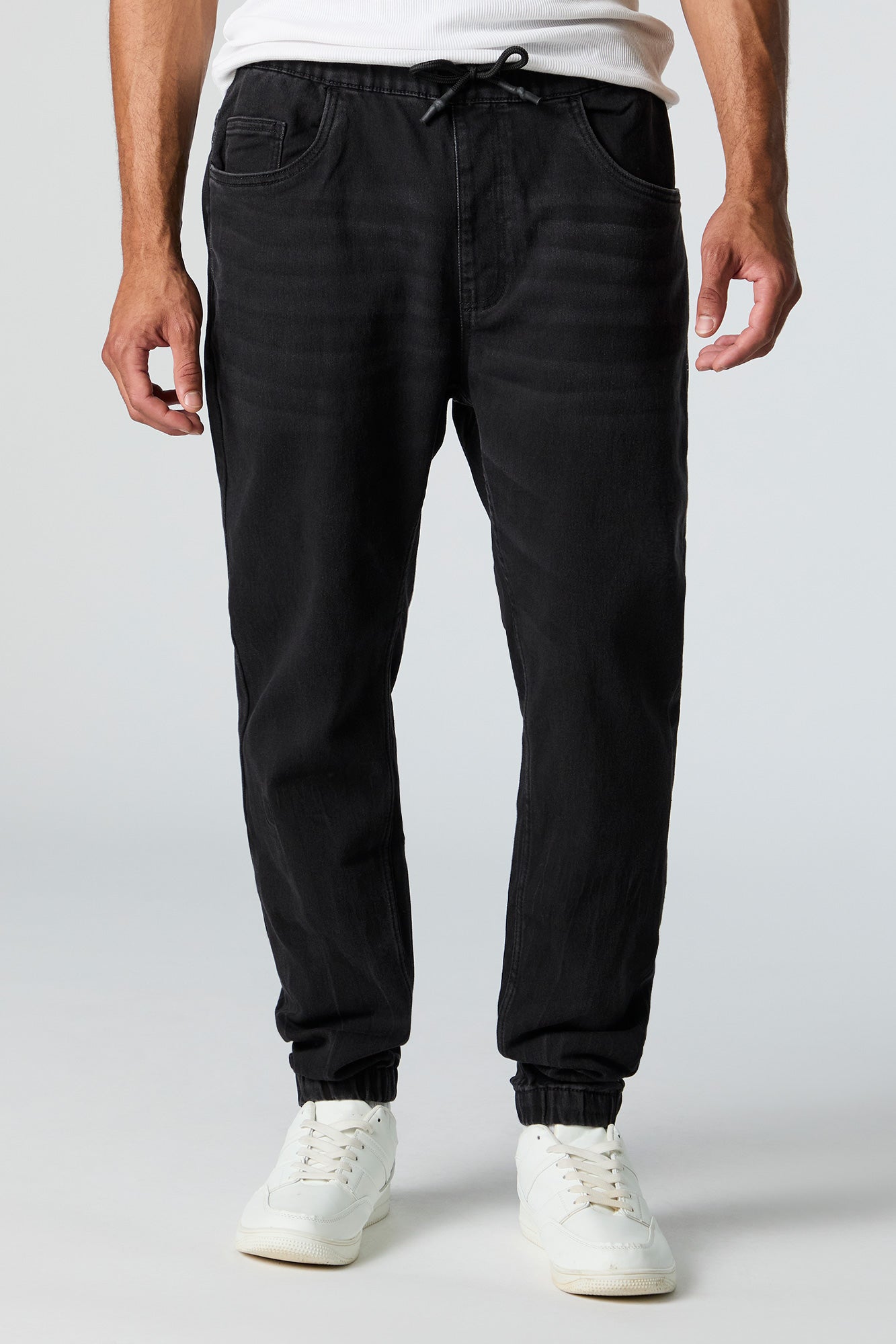 Drawstring Denim Jogger