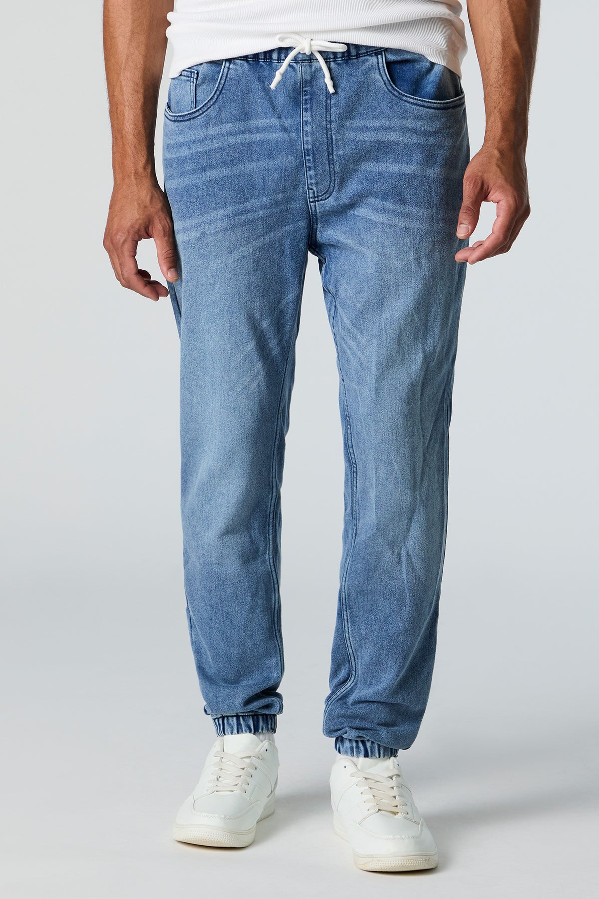 Drawstring Denim Jogger