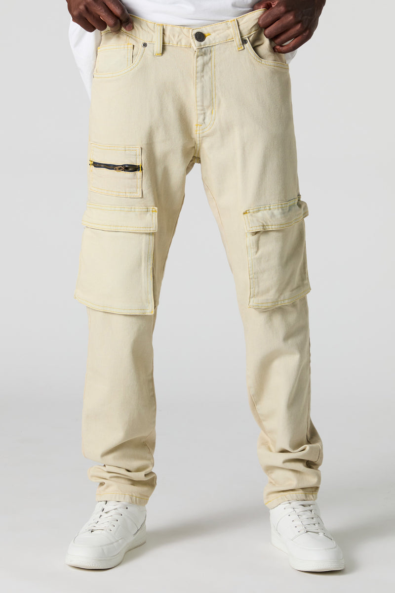 Zip Pocket Slim Cargo Jean