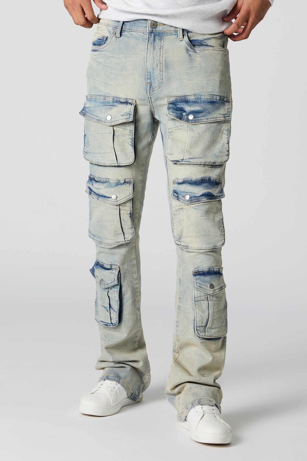 6 Pocket Stacked Cargo Jean