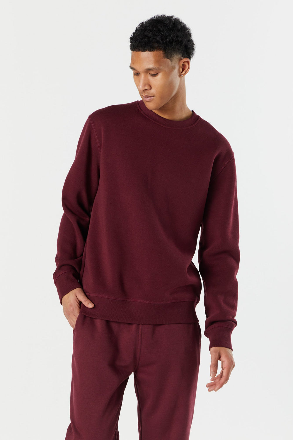 Colored Solid Fleece Sweatshirt Colored Solid Fleece Sweatshirt 4
