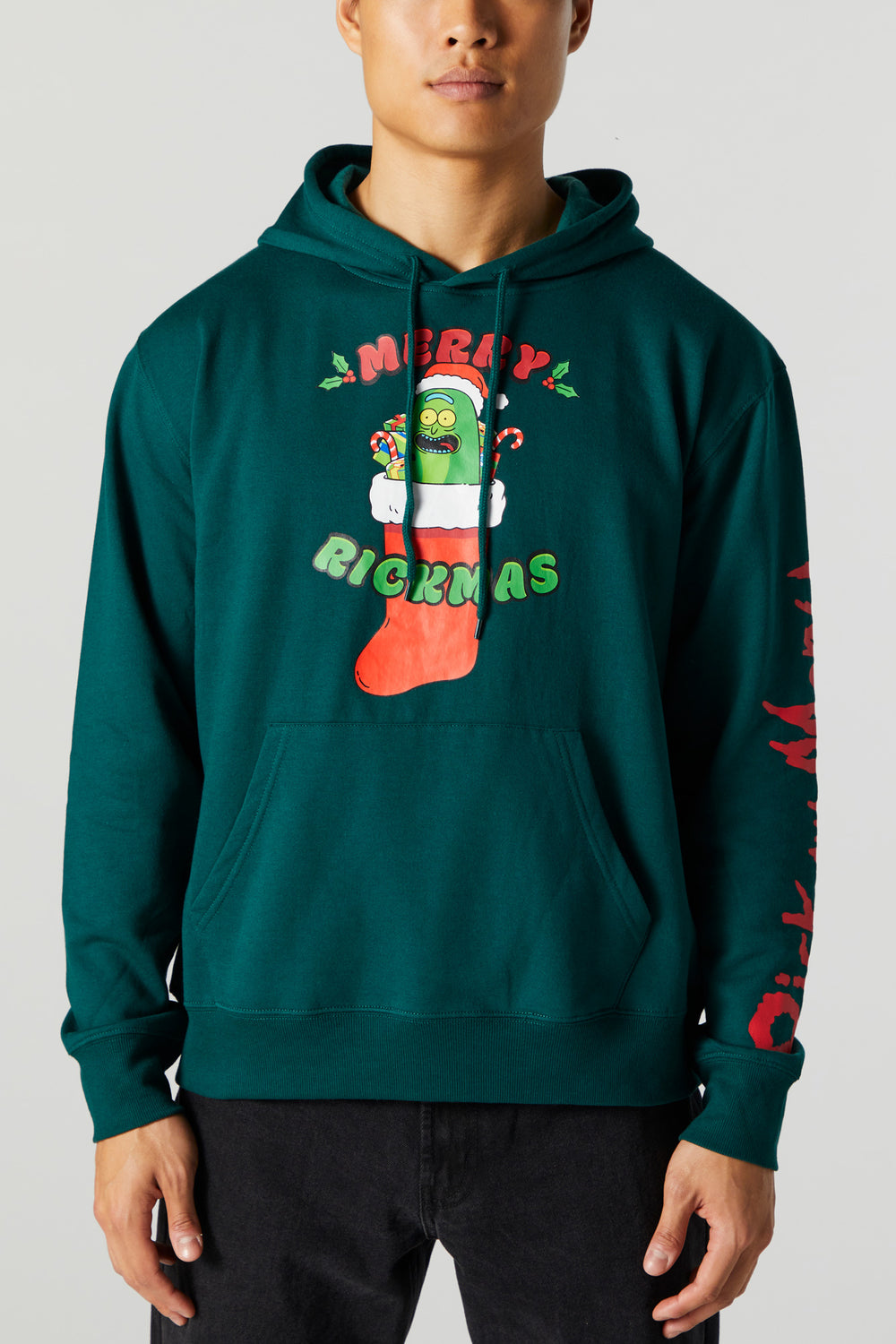 Pickle Rick Xmas Graphic Fleece Hoodie Pickle Rick Xmas Graphic Fleece Hoodie 2