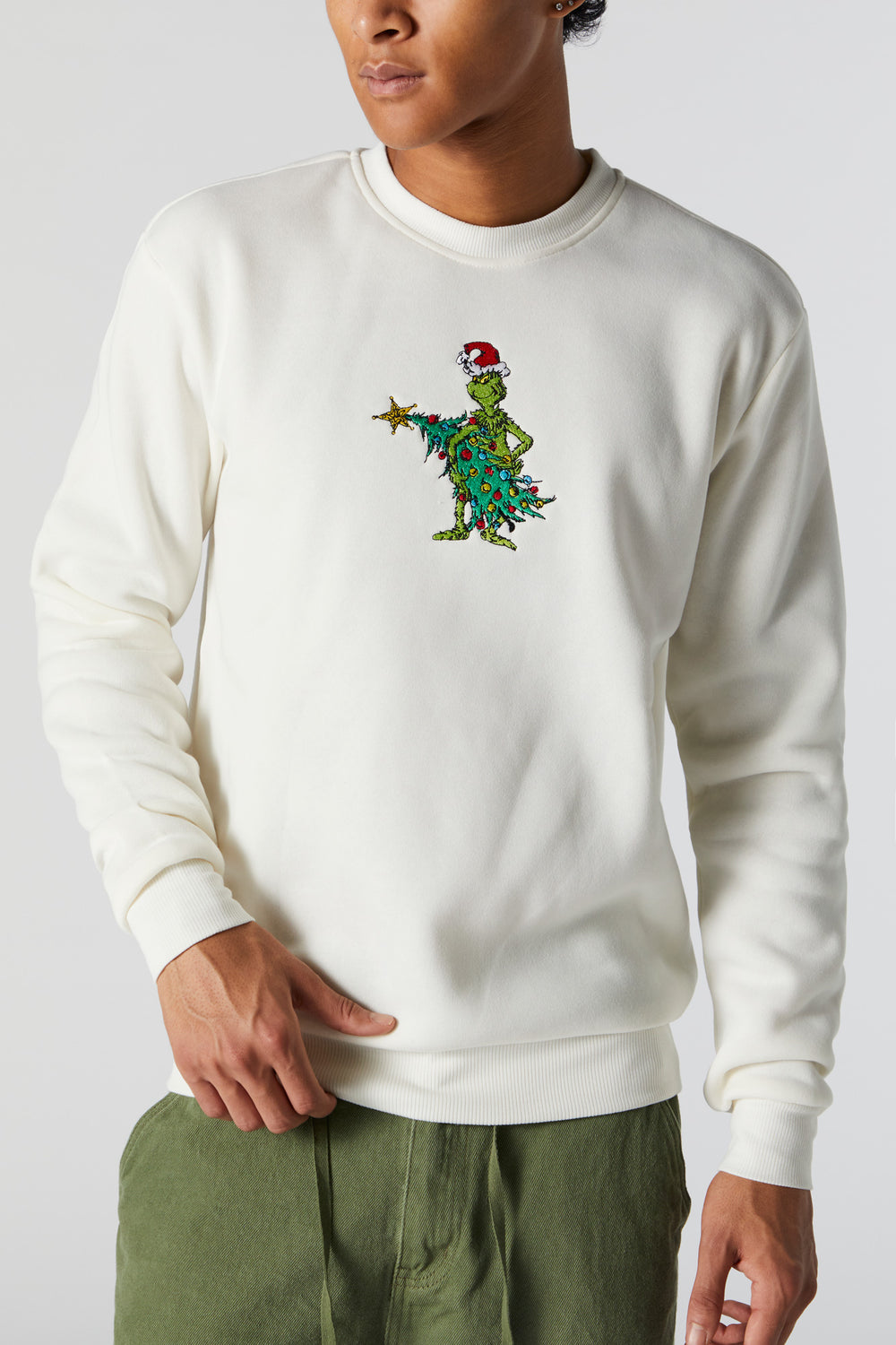 The Grinch Embroidered Fleece Sweatshirt The Grinch Embroidered Fleece Sweatshirt 4