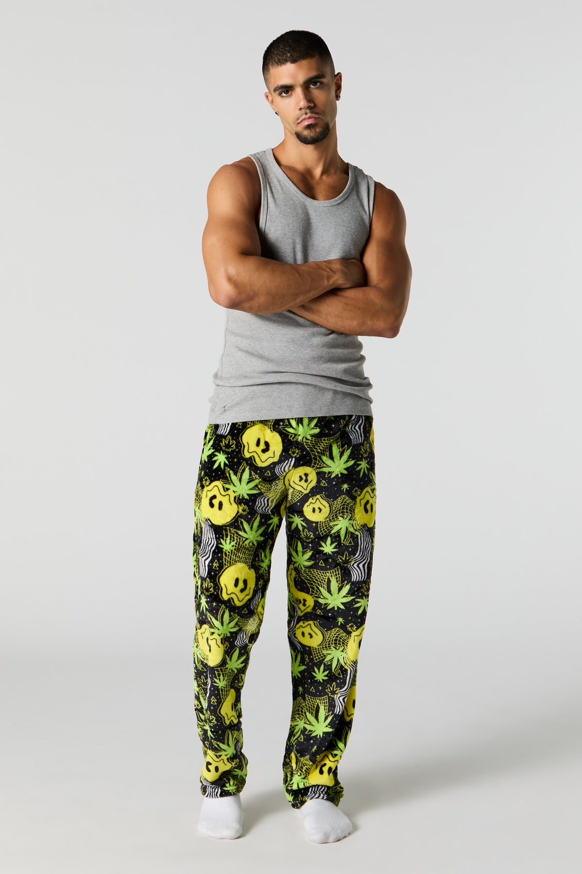 Printed Plush Pajama Pant